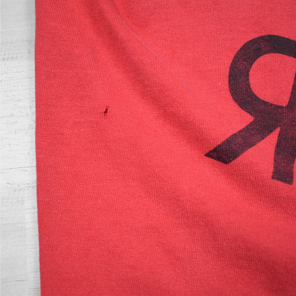 90s Vintage Nike Air Shirt Men's Large Red Cotton Knit Thrashed Faded Grunge USA - Picture 12 of 12